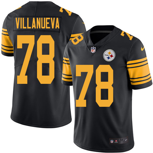 Nike Steelers #78 Alejandro Villanueva Black Youth Stitched NFL Limited Rush Jersey
